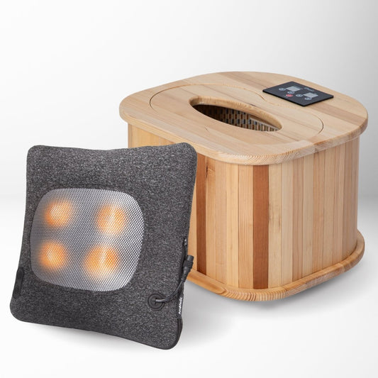 Foot Relaxation Package (OS-F2 Foot Sauna + AM-61 Shiatsu Cushion)